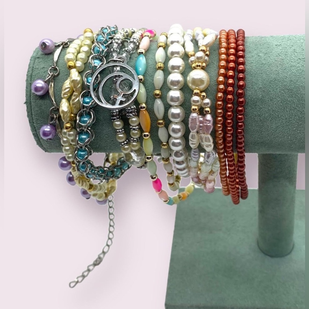 Beaded Colourful Bracelets Retro Jewelry Lot